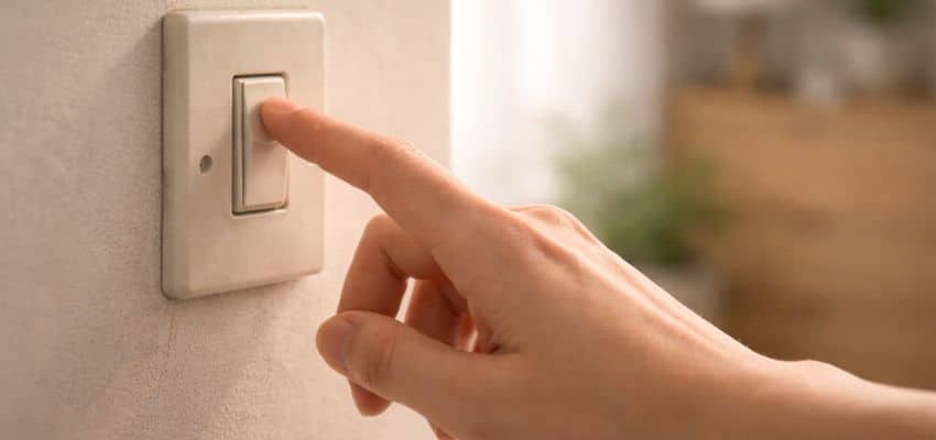 A well-used light switch in daily life, showing how ease and familiarity matter more than product features
